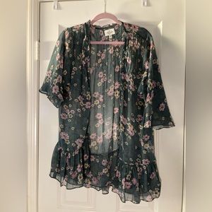 American Eagle Outfitters Women’s Sheer Floral Over Sweater